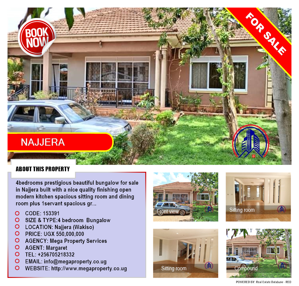4 bedroom Bungalow  for sale in Najjera Wakiso Uganda, code: 153391
