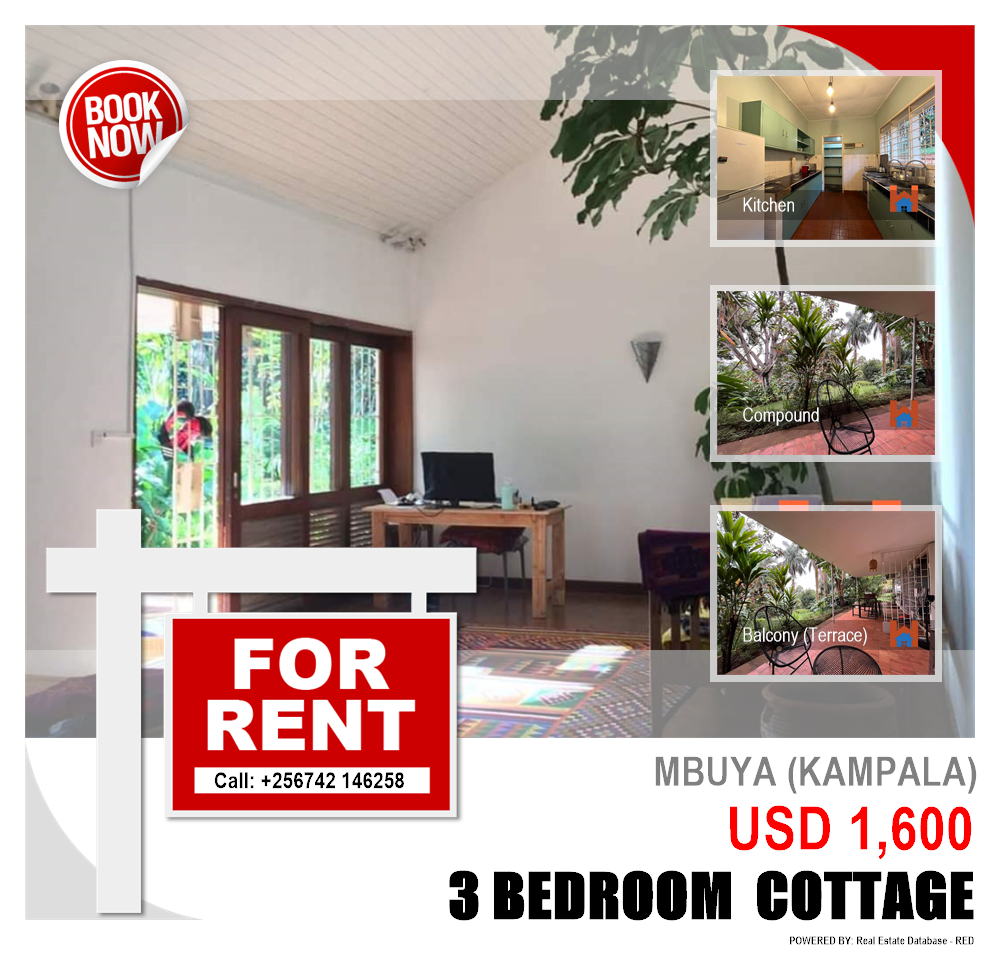 3 bedroom Cottage  for rent in Mbuya Kampala Uganda, code: 153400