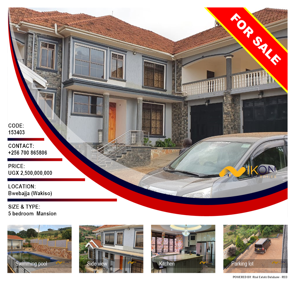 5 bedroom Mansion  for sale in Bwebajja Wakiso Uganda, code: 153403