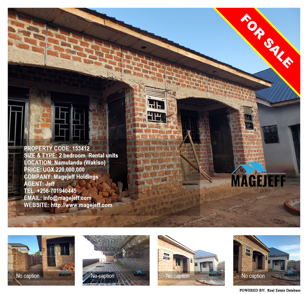 2 bedroom Rental units  for sale in Namulanda Wakiso Uganda, code: 153412