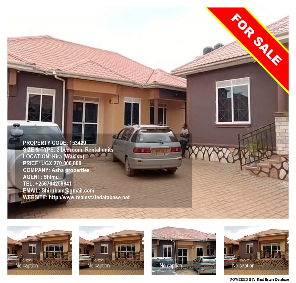 2 bedroom Rental units  for sale in Kira Wakiso Uganda, code: 153429