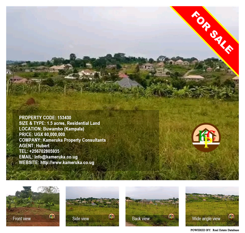 Residential Land  for sale in Buwambo Kampala Uganda, code: 153430