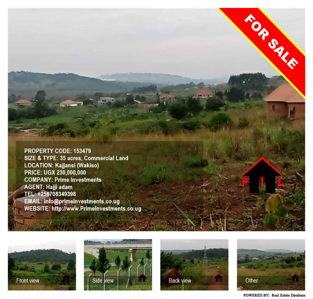 Commercial Land  for sale in Kajjansi Wakiso Uganda, code: 153479