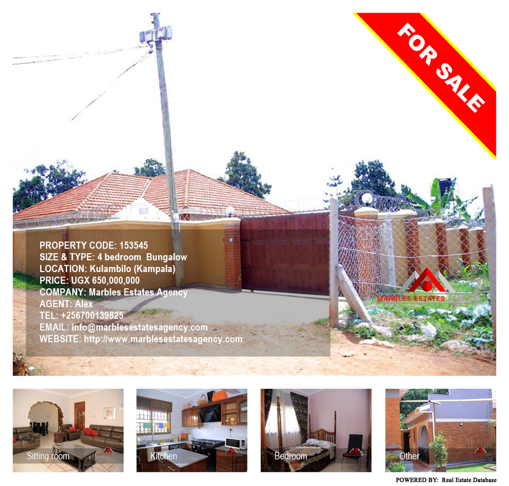 4 bedroom Bungalow  for sale in Kulambilo Kampala Uganda, code: 153545