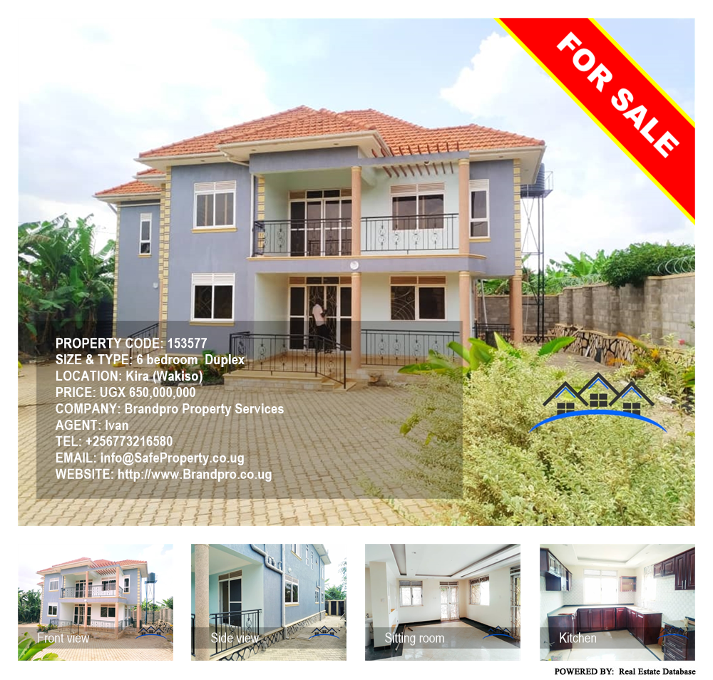 6 bedroom Duplex  for sale in Kira Wakiso Uganda, code: 153577