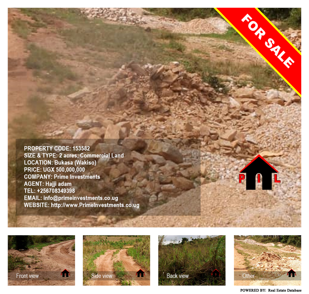 Commercial Land  for sale in Bukasa Wakiso Uganda, code: 153582