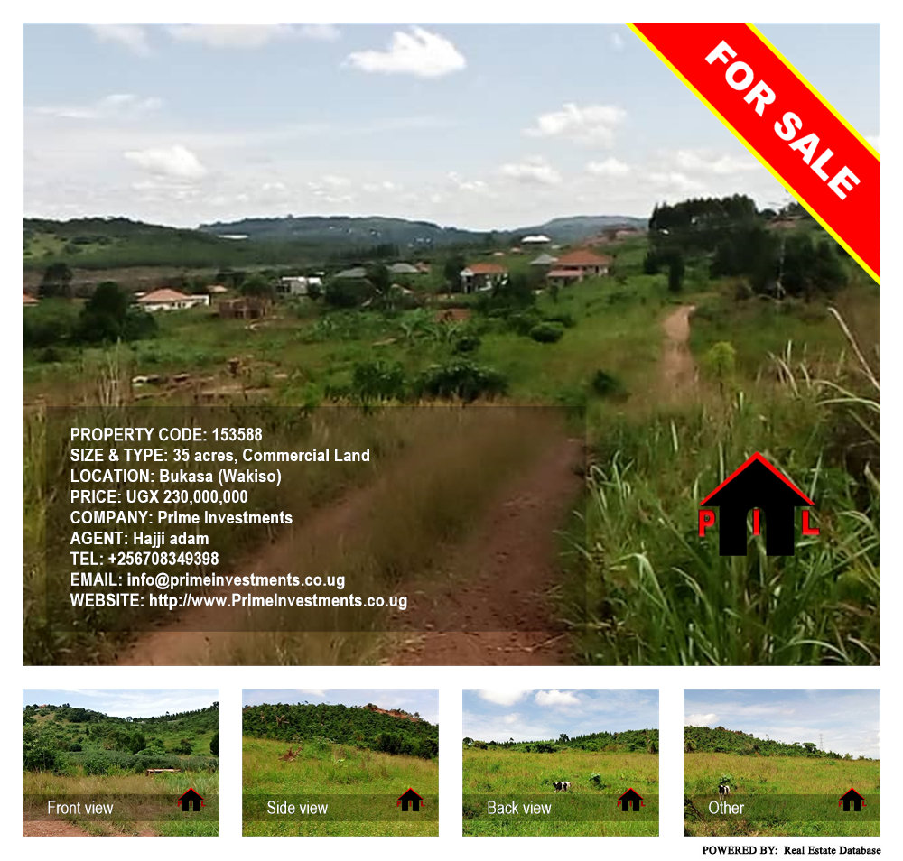 Commercial Land  for sale in Bukasa Wakiso Uganda, code: 153588