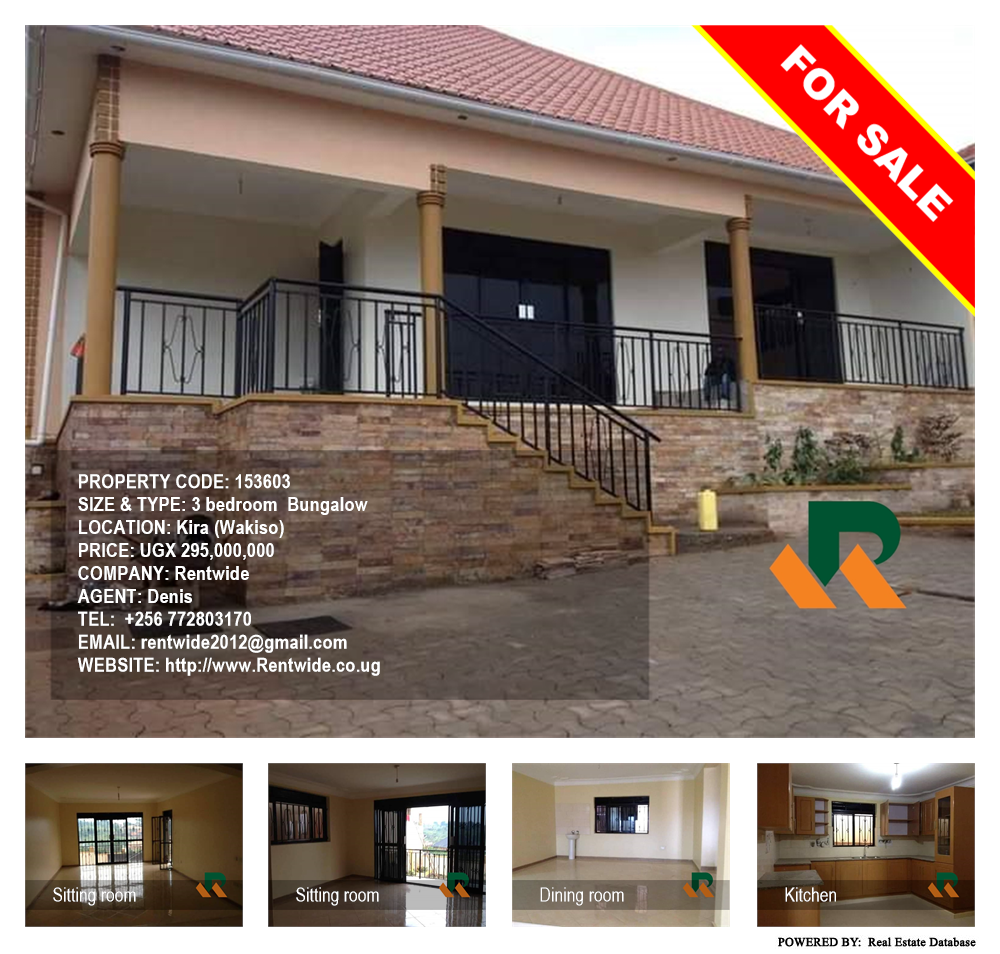 3 bedroom Bungalow  for sale in Kira Wakiso Uganda, code: 153603
