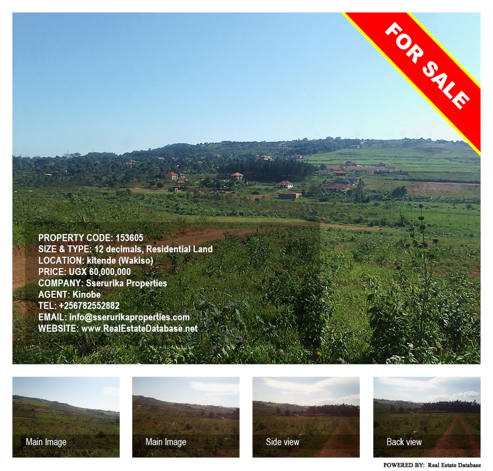 Residential Land  for sale in Kitende Wakiso Uganda, code: 153605