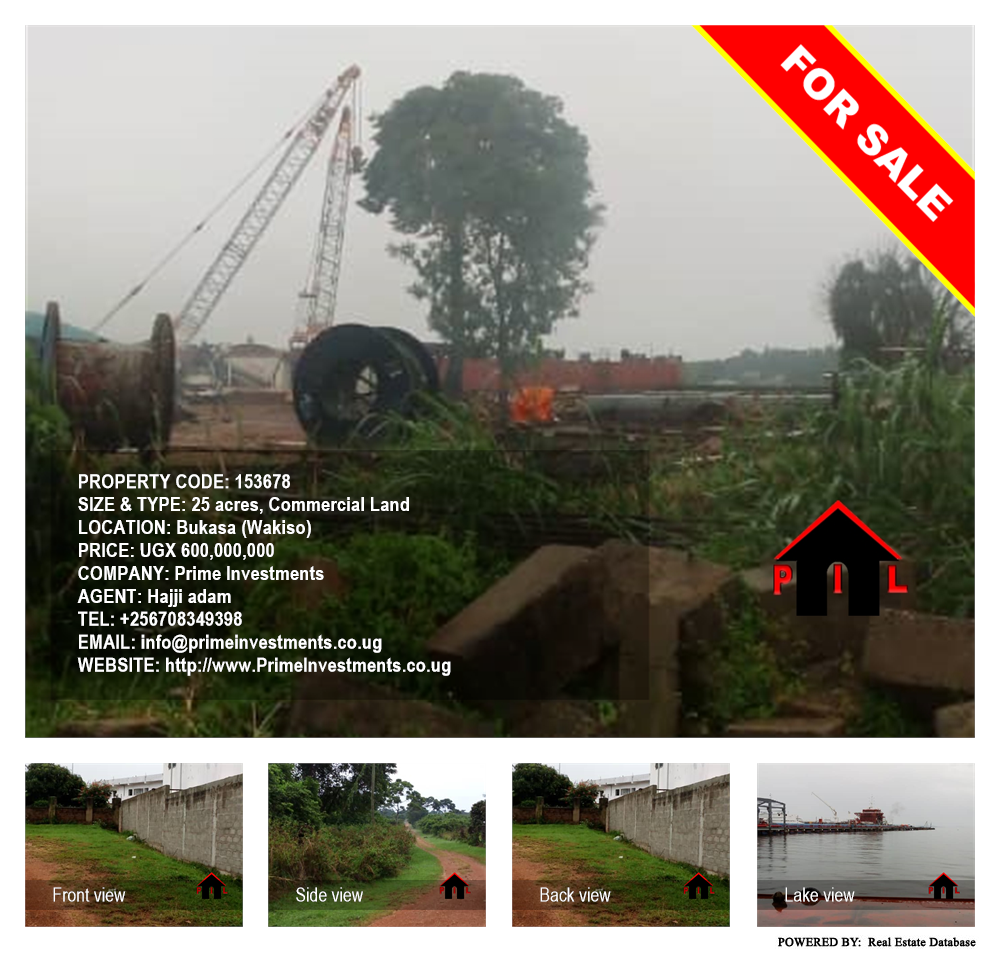Commercial Land  for sale in Bukasa Wakiso Uganda, code: 153678