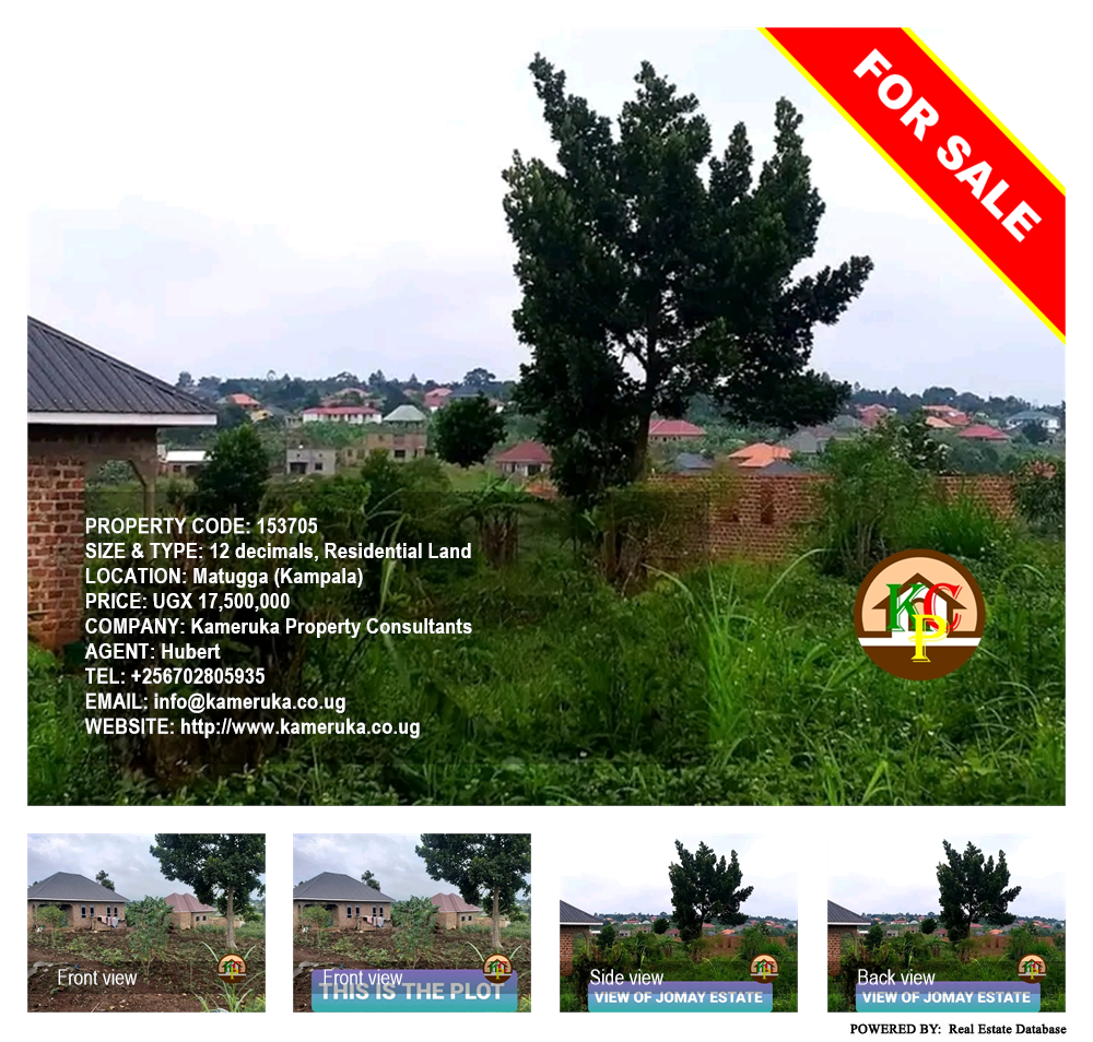 Residential Land  for sale in Matugga Kampala Uganda, code: 153705