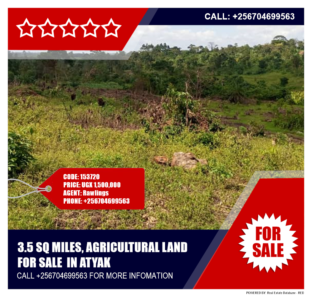 Agricultural Land  for sale in Atyak Nwoya Uganda, code: 153720