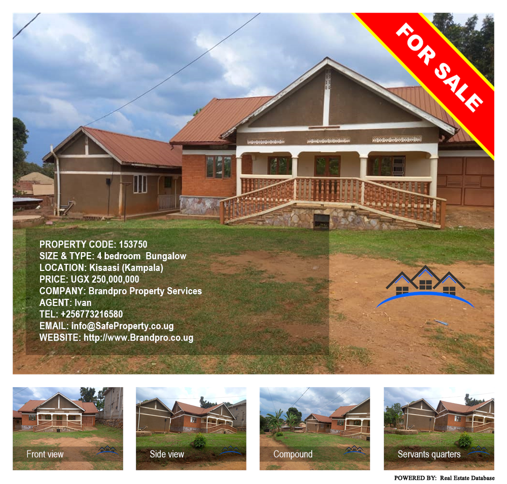 4 bedroom Bungalow  for sale in Kisaasi Kampala Uganda, code: 153750