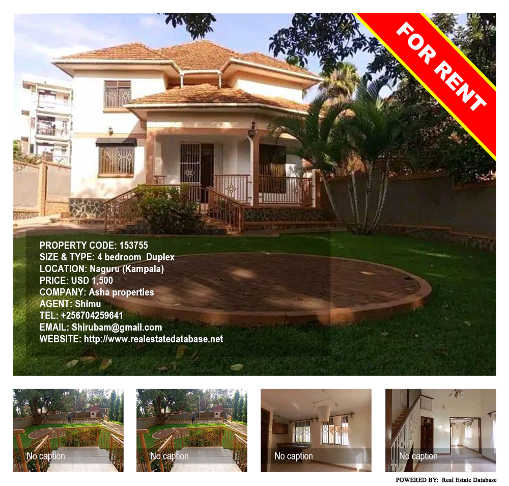 4 bedroom Duplex  for rent in Naguru Kampala Uganda, code: 153755