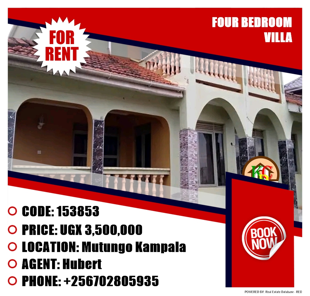 4 bedroom Villa  for rent in Mutungo Kampala Uganda, code: 153853