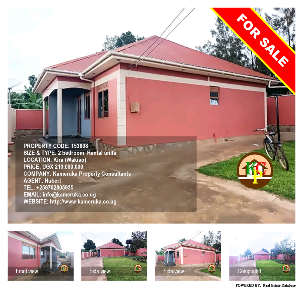 2 bedroom Rental units  for sale in Kira Wakiso Uganda, code: 153898