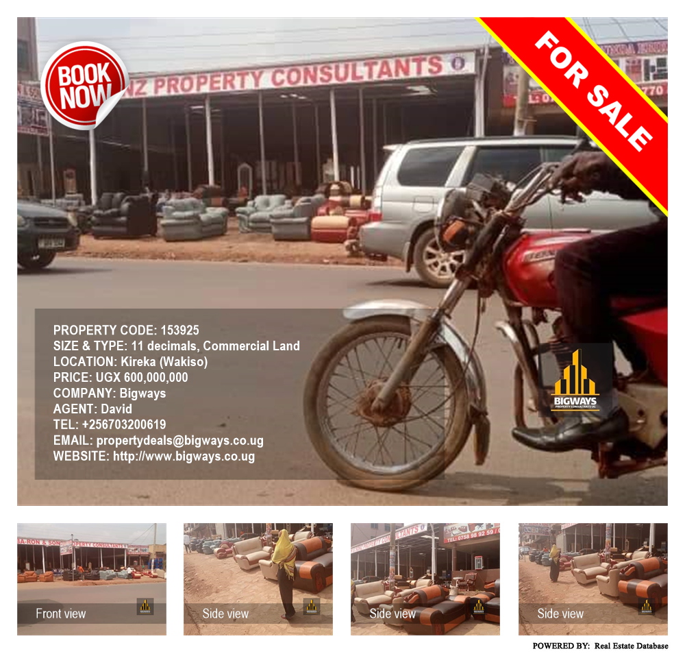 Commercial Land  for sale in Kireka Wakiso Uganda, code: 153925
