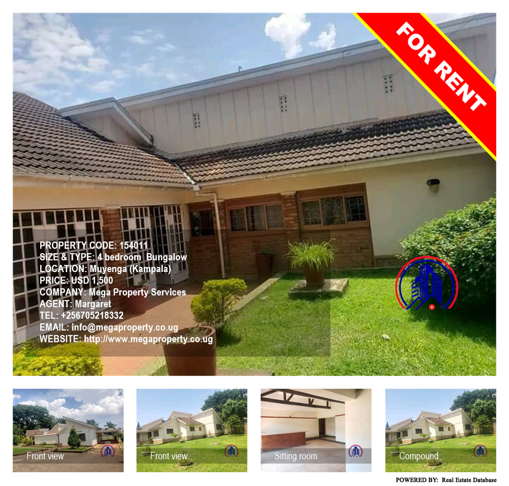 4 bedroom Bungalow  for rent in Muyenga Kampala Uganda, code: 154011