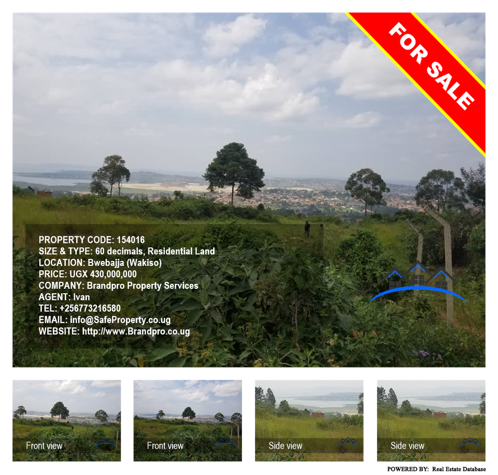 Residential Land  for sale in Bwebajja Wakiso Uganda, code: 154016