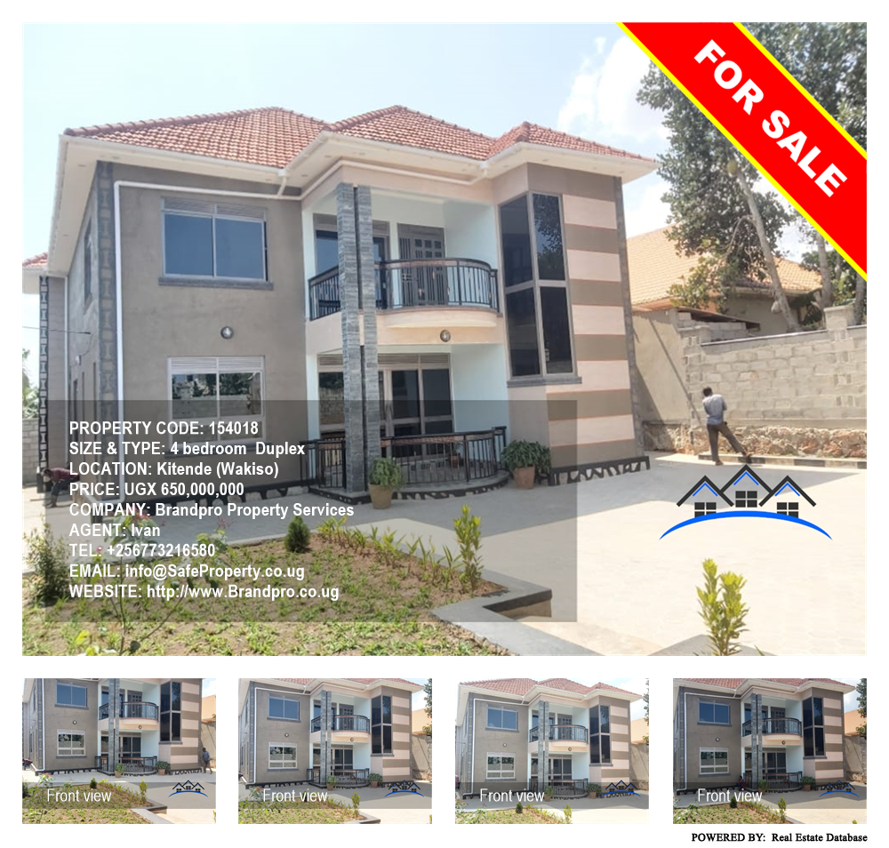 4 bedroom Duplex  for sale in Kitende Wakiso Uganda, code: 154018