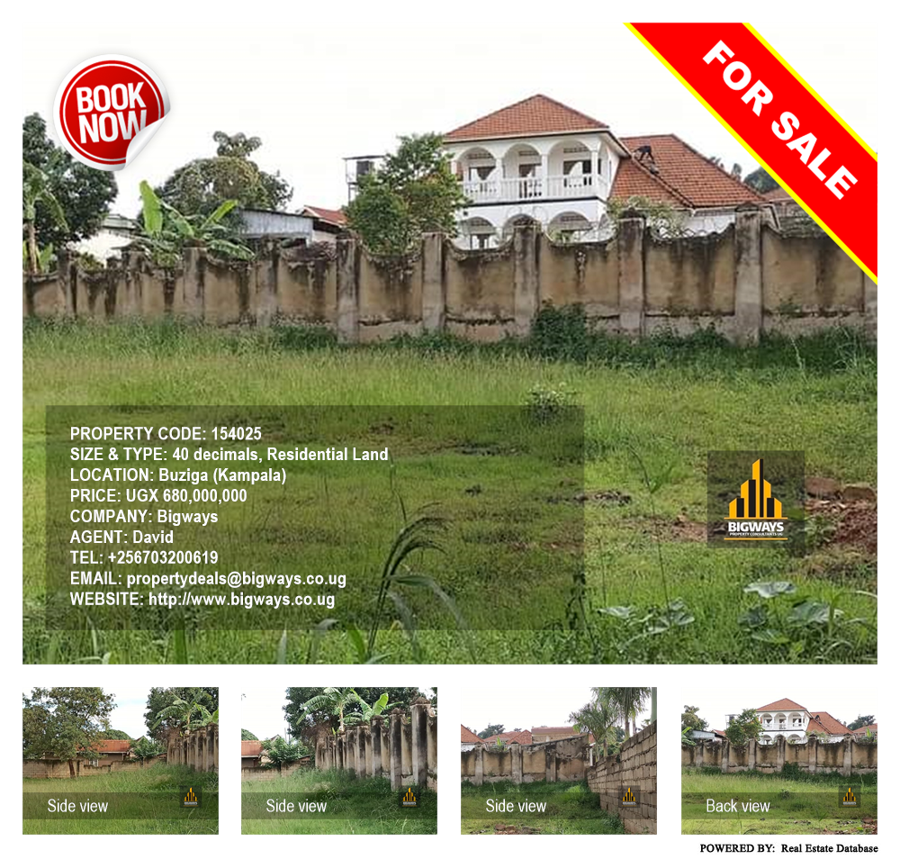 Residential Land  for sale in Buziga Kampala Uganda, code: 154025