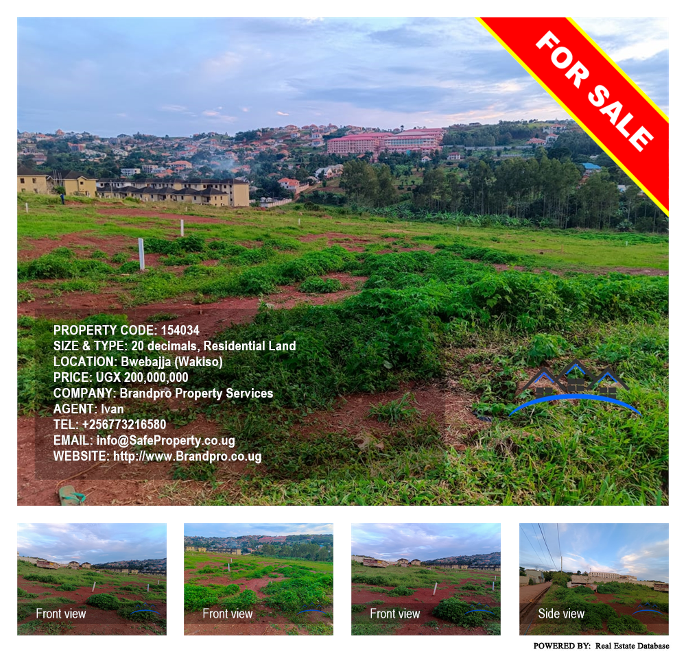 Residential Land  for sale in Bwebajja Wakiso Uganda, code: 154034