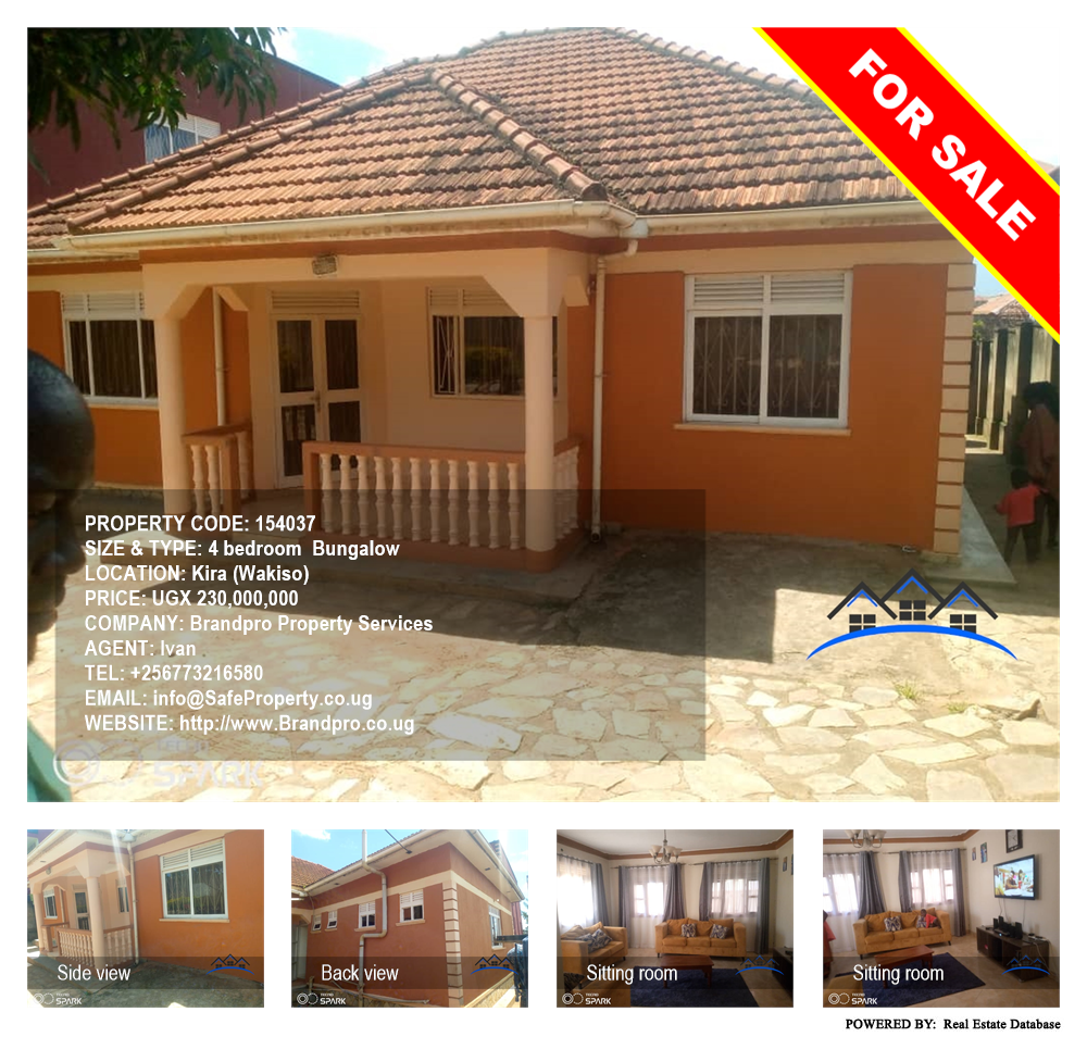 4 bedroom Bungalow  for sale in Kira Wakiso Uganda, code: 154037