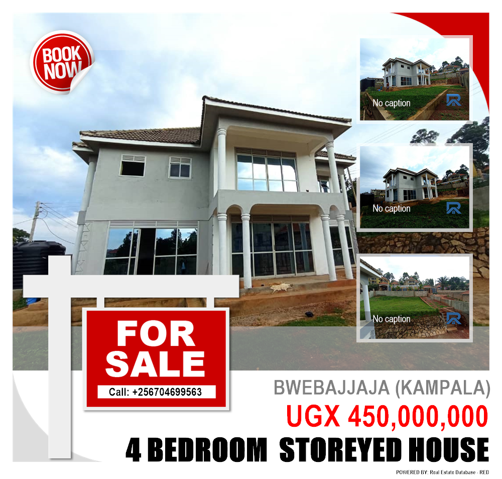 4 bedroom Storeyed house  for sale in Bwebajjaja Kampala Uganda, code: 154052