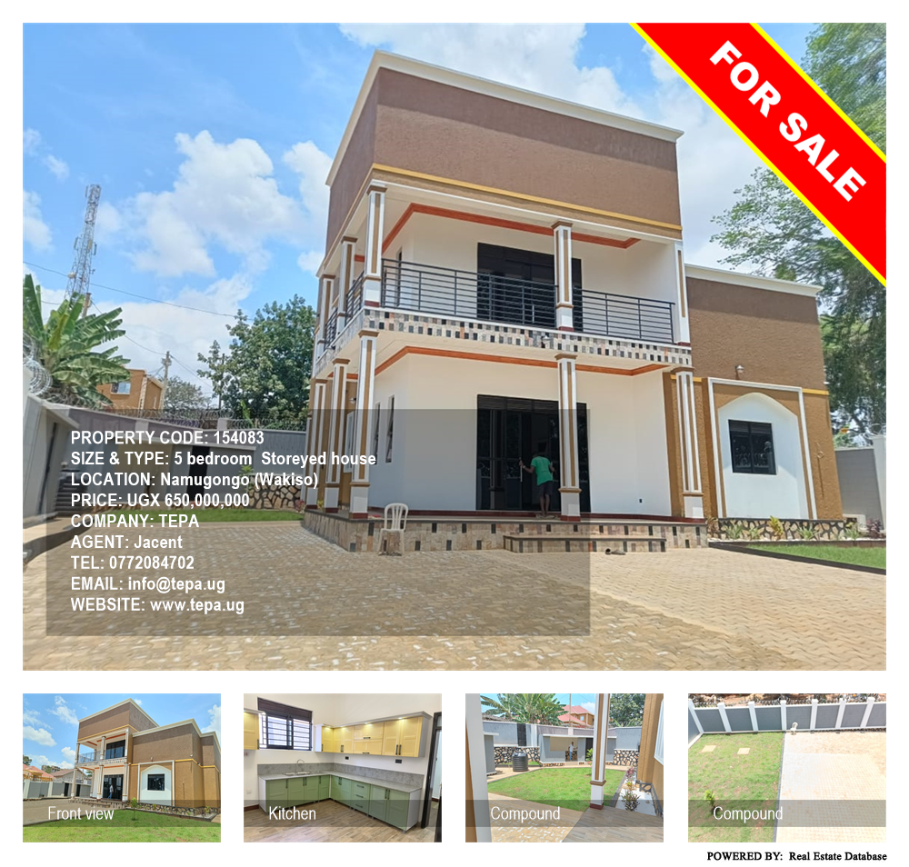 5 bedroom Storeyed house  for sale in Namugongo Wakiso Uganda, code: 154083