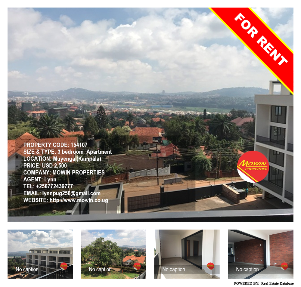 3 bedroom Apartment  for rent in Muyenga Kampala Uganda, code: 154107