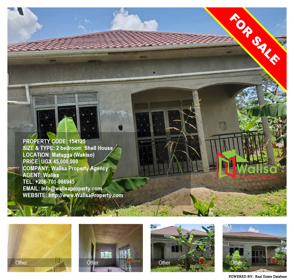 2 bedroom Shell House  for sale in Matugga Wakiso Uganda, code: 154125