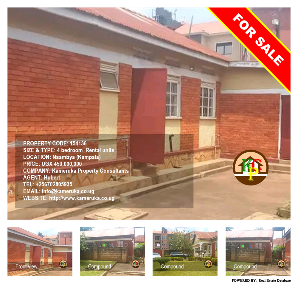 4 bedroom Rental units  for sale in Nsambya Kampala Uganda, code: 154136