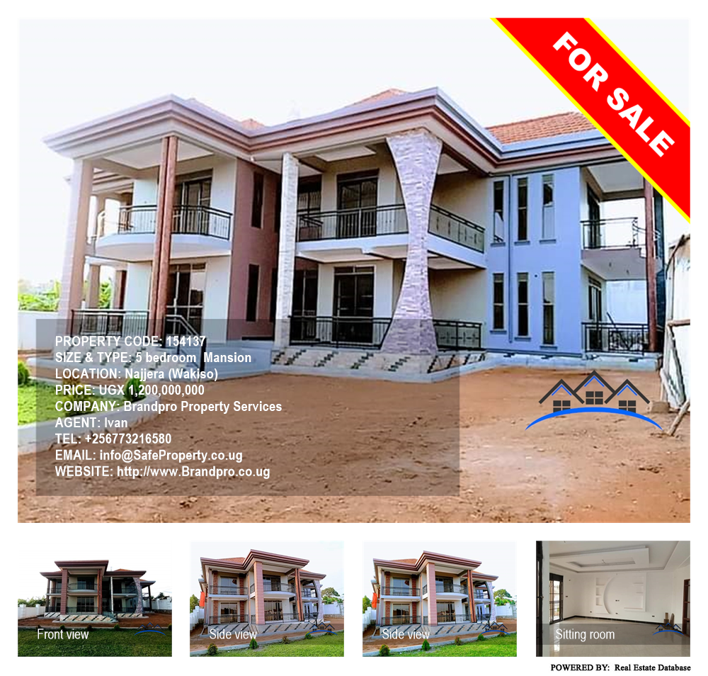 5 bedroom Mansion  for sale in Najjera Wakiso Uganda, code: 154137