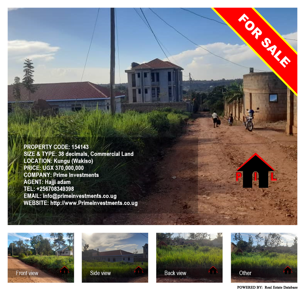 Commercial Land  for sale in Kungu Wakiso Uganda, code: 154143