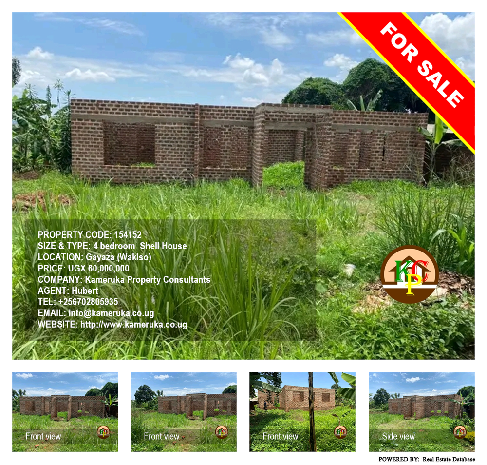 4 bedroom Shell House  for sale in Gayaza Wakiso Uganda, code: 154152