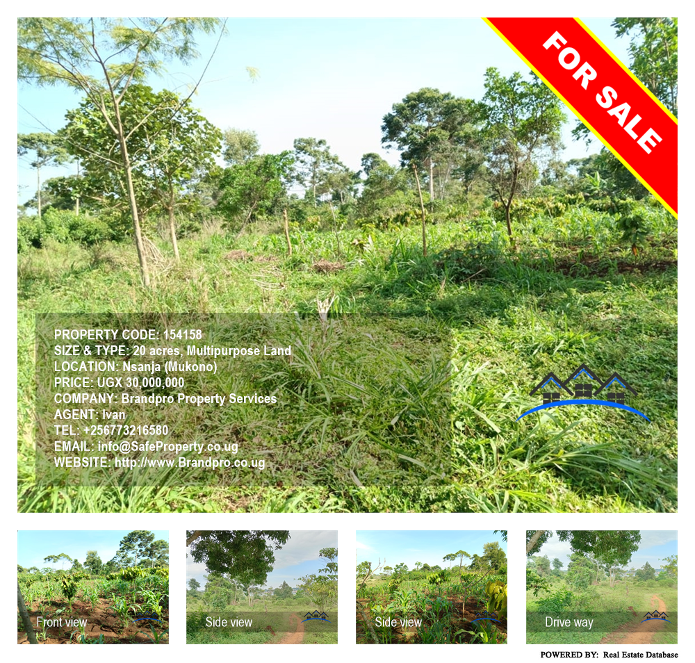 Multipurpose Land  for sale in Nsanja Mukono Uganda, code: 154158