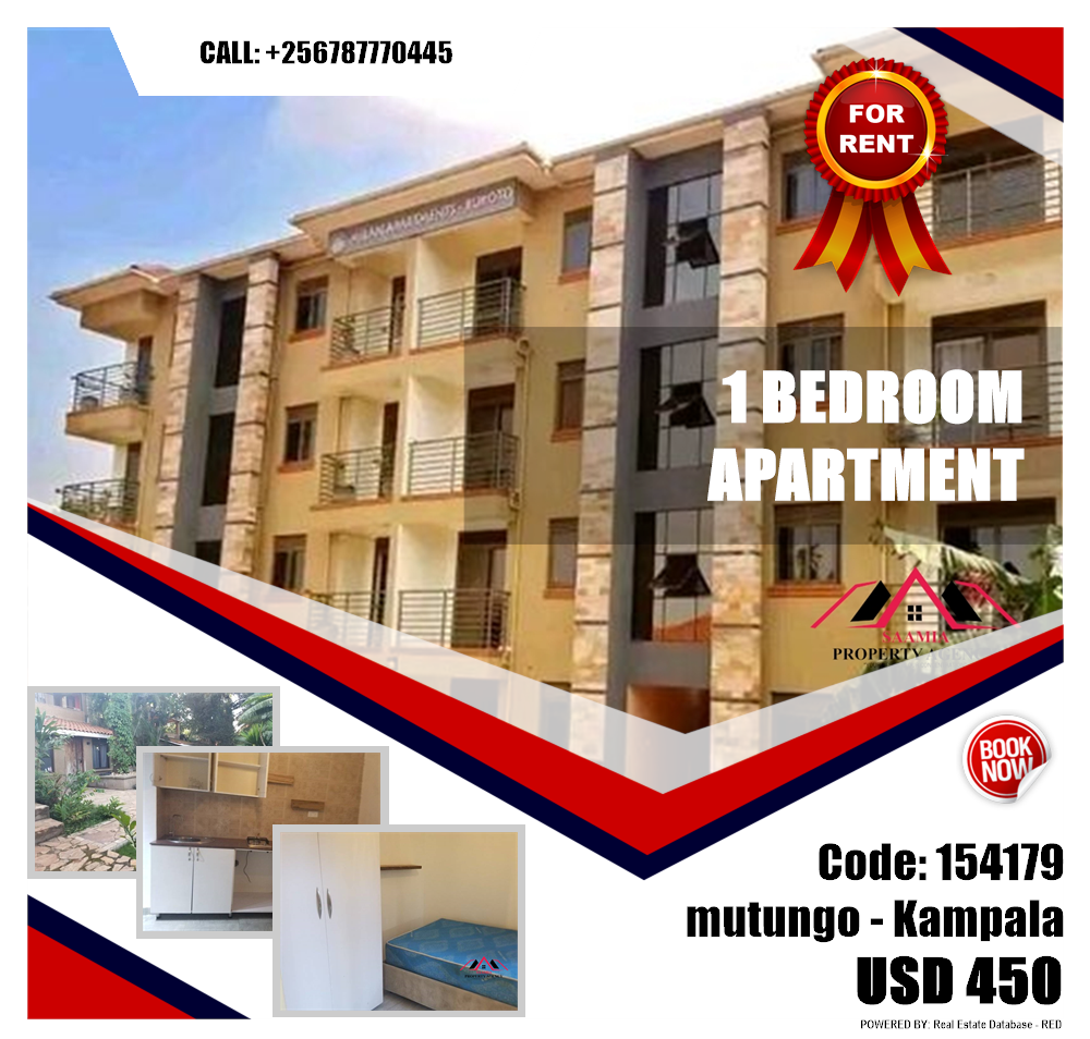1 bedroom Apartment  for rent in Mutungo Kampala Uganda, code: 154179
