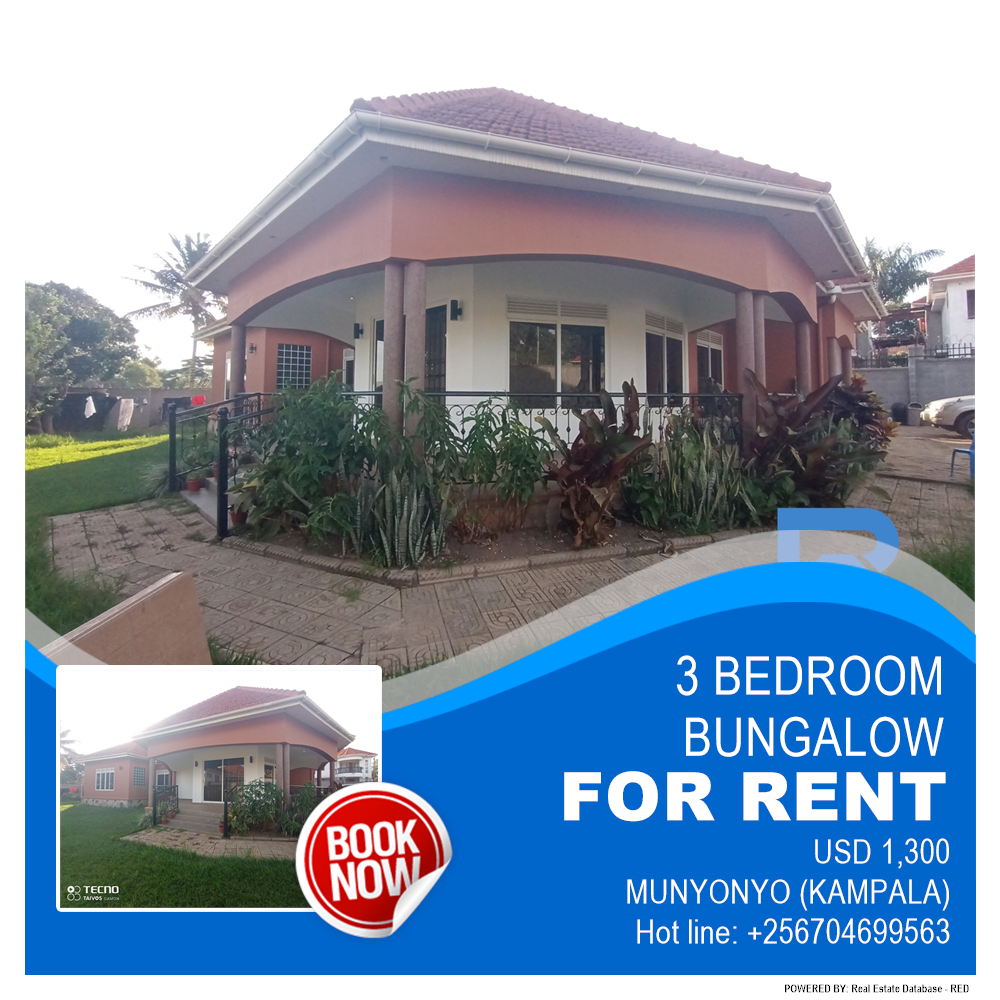 3 bedroom Bungalow  for rent in Munyonyo Kampala Uganda, code: 154182