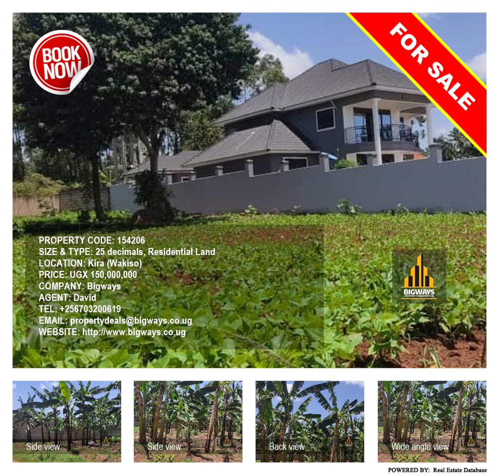 Residential Land  for sale in Kira Wakiso Uganda, code: 154206
