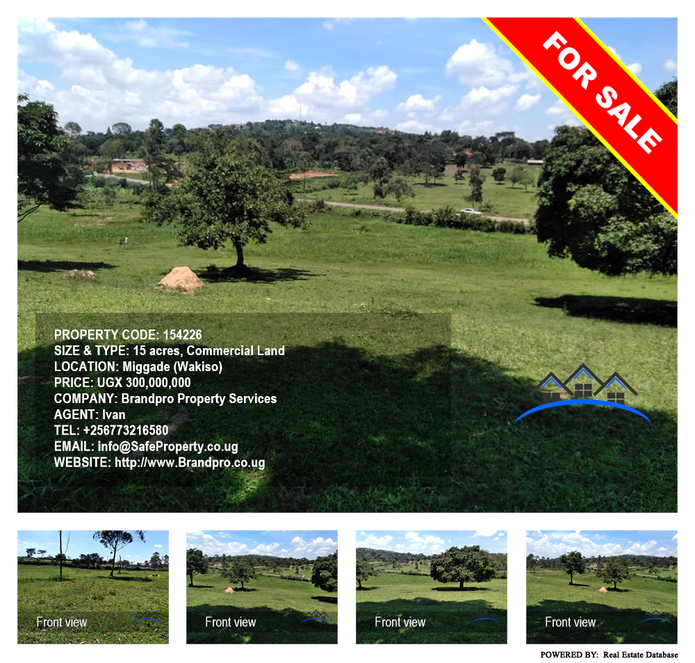 Commercial Land  for sale in Miggade Wakiso Uganda, code: 154226