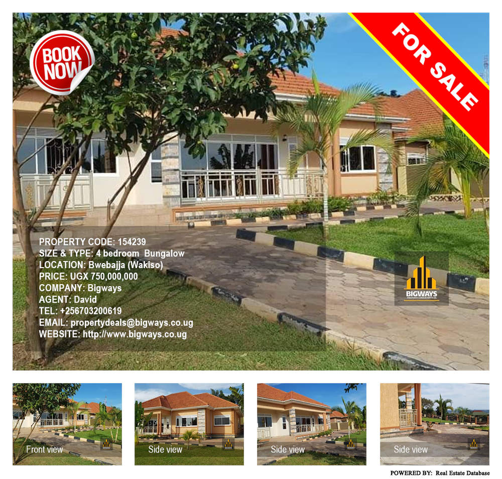 4 bedroom Bungalow  for sale in Bwebajja Wakiso Uganda, code: 154239