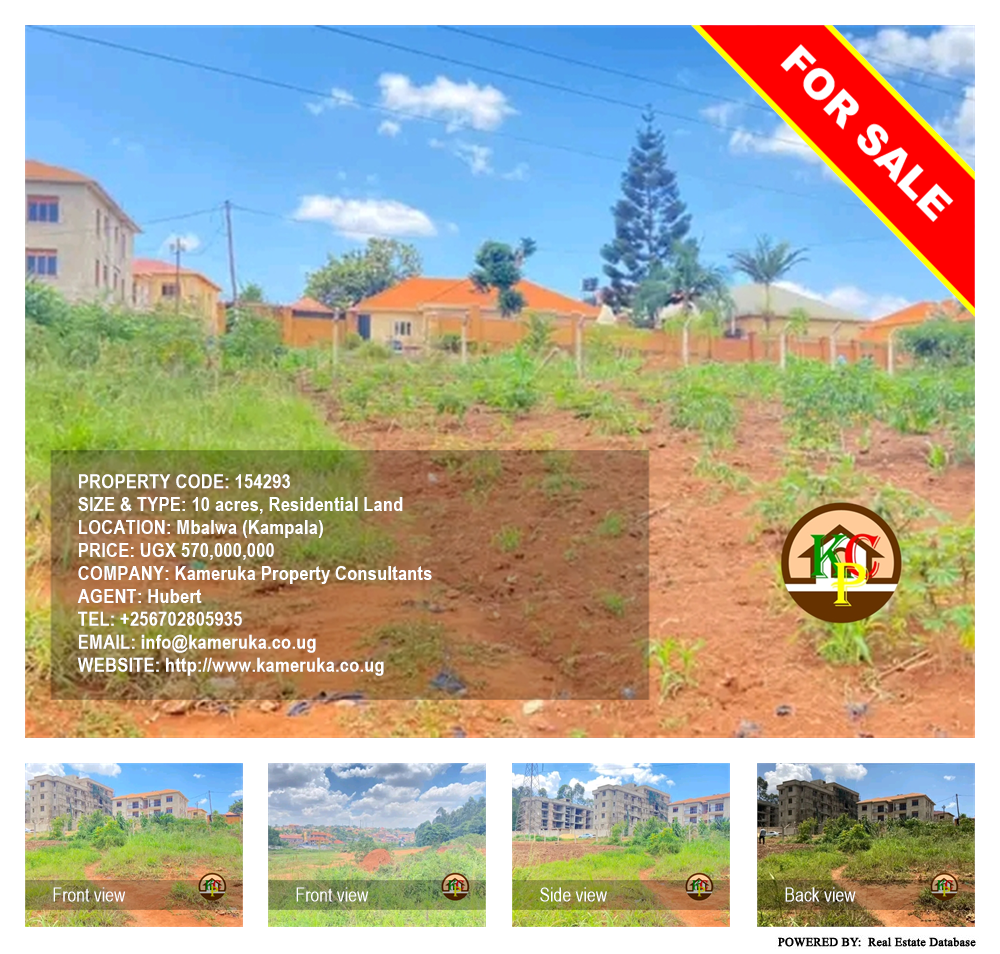 Residential Land  for sale in Mbalwa Kampala Uganda, code: 154293