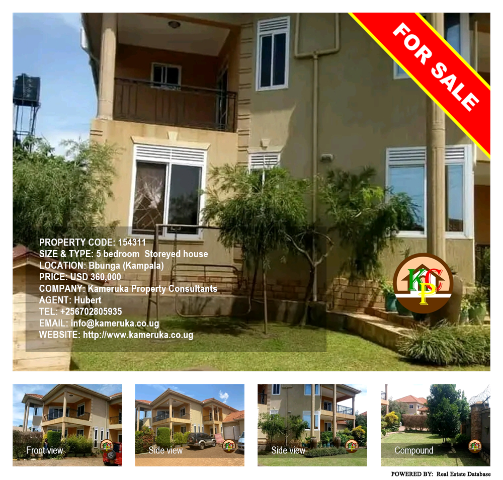 5 bedroom Storeyed house  for sale in Bbunga Kampala Uganda, code: 154311