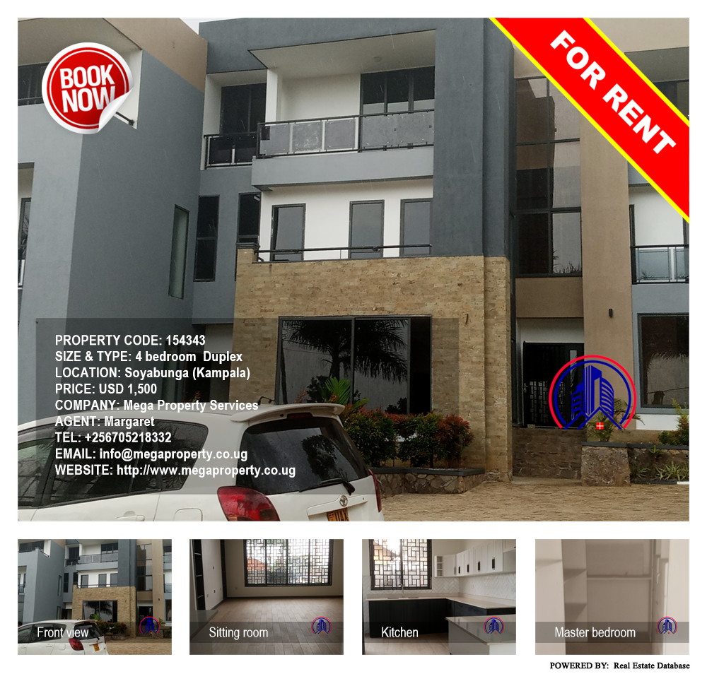 4 bedroom Duplex  for rent in Bbunga Kampala Uganda, code: 154343