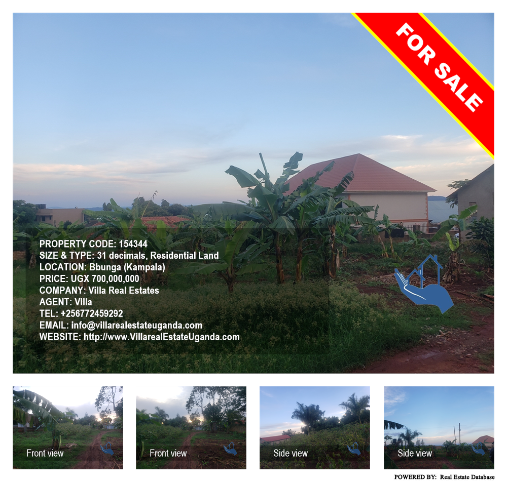 Residential Land  for sale in Bbunga Kampala Uganda, code: 154344