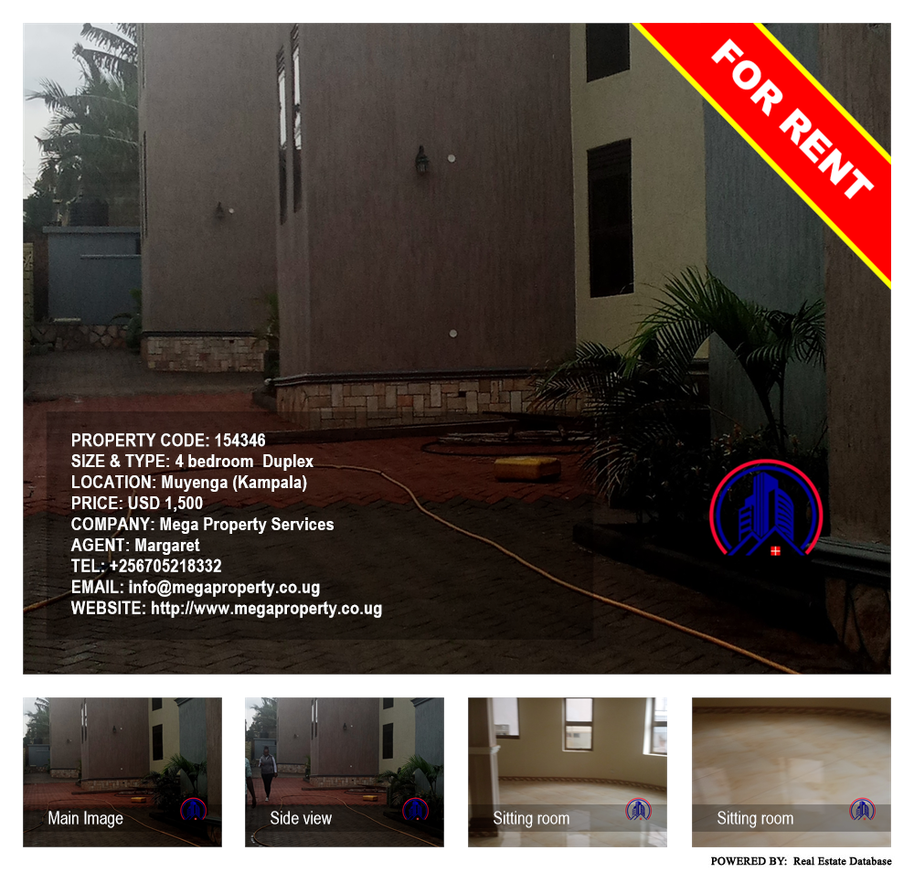 4 bedroom Duplex  for rent in Muyenga Kampala Uganda, code: 154346