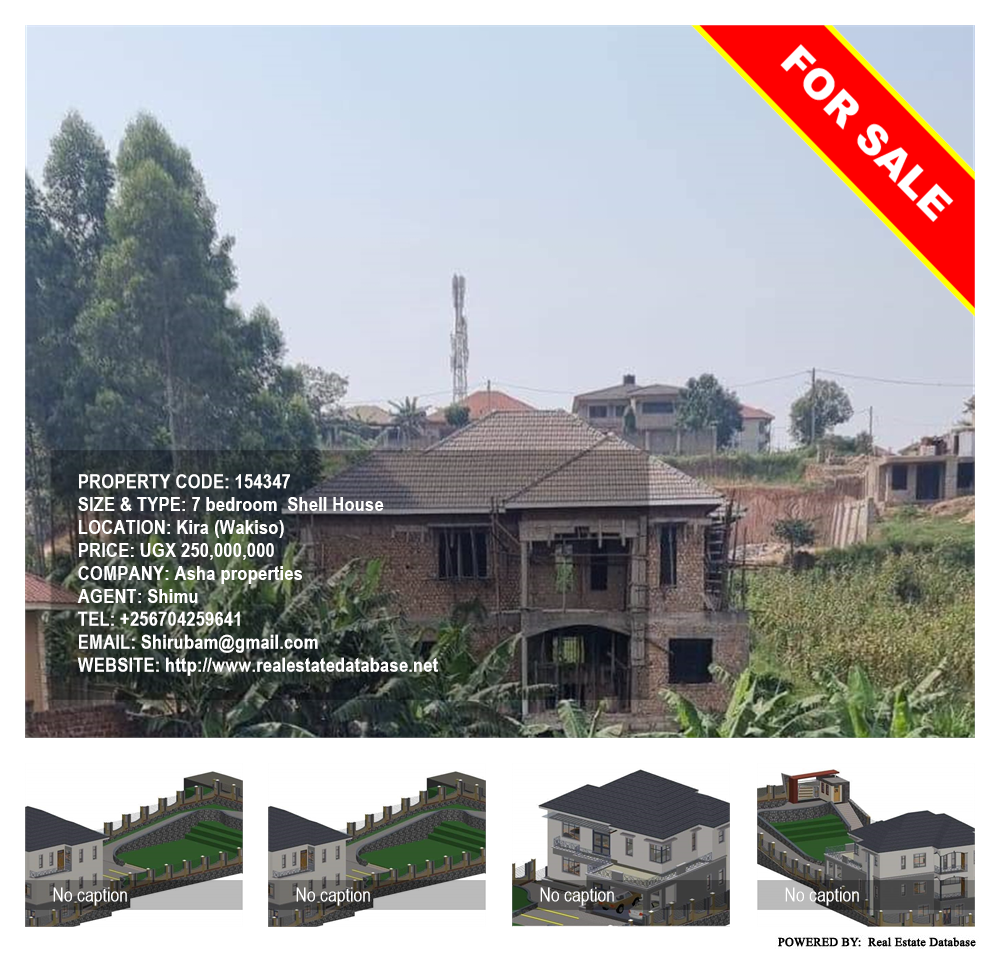 7 bedroom Shell House  for sale in Kira Wakiso Uganda, code: 154347