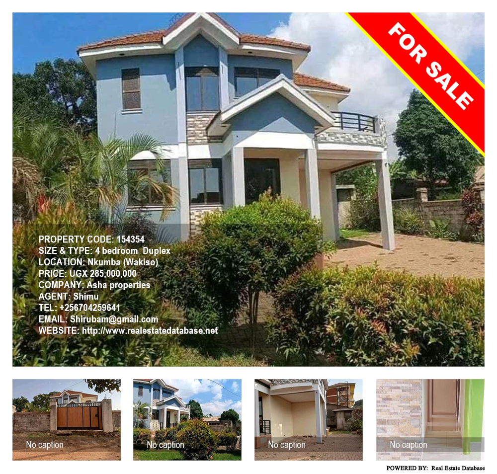 4 bedroom Duplex  for sale in Nkumba Wakiso Uganda, code: 154354