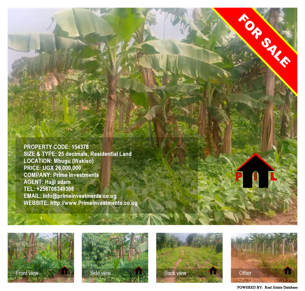 Residential Land  for sale in Mbugu Wakiso Uganda, code: 154378