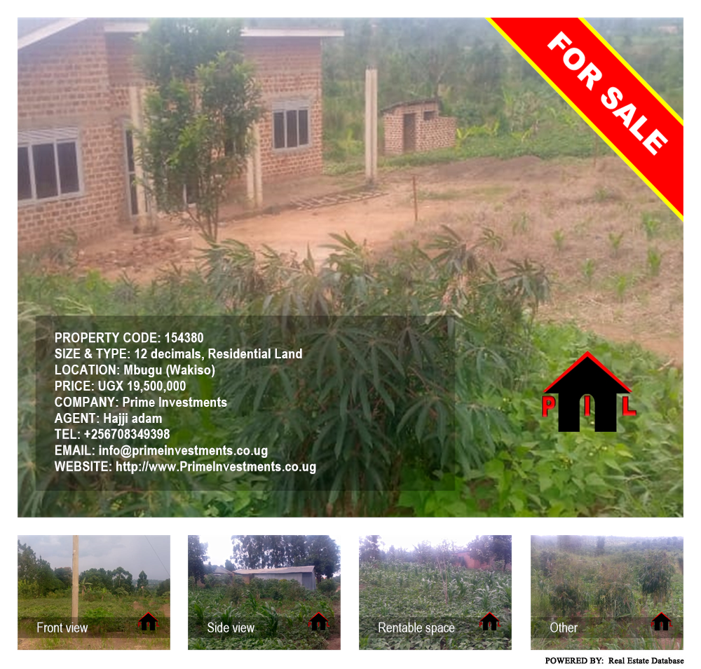 Residential Land  for sale in Mbugu Wakiso Uganda, code: 154380
